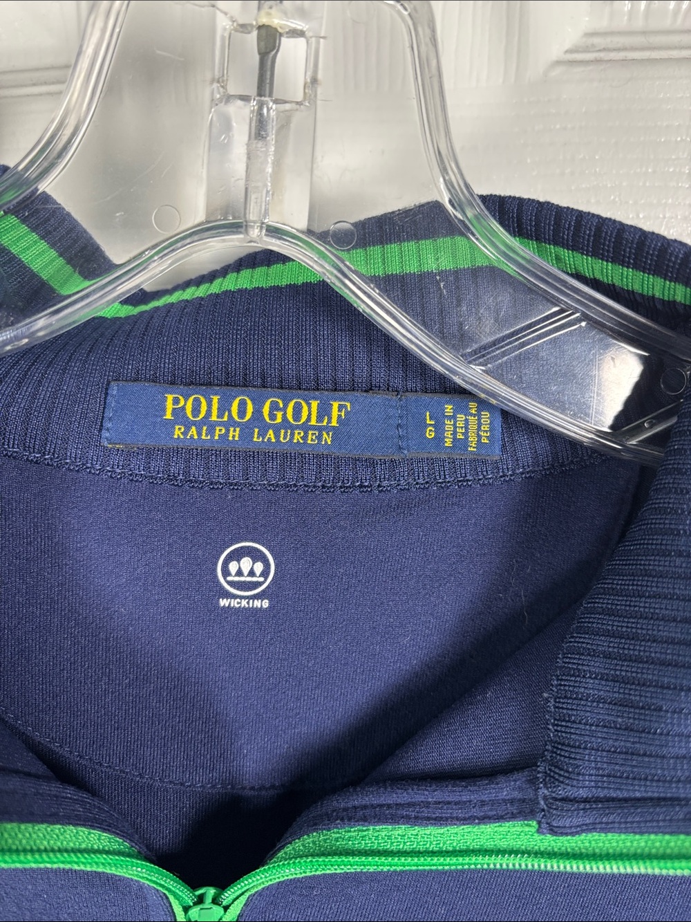 Polo Golf Ralph Lauren Extreme Jersey French Navy Womens Golf Pullover Top Large - Picture 4 of 8